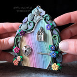 Large Rainbow Castle Fairy Door