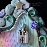 Large Rainbow Castle Fairy Door